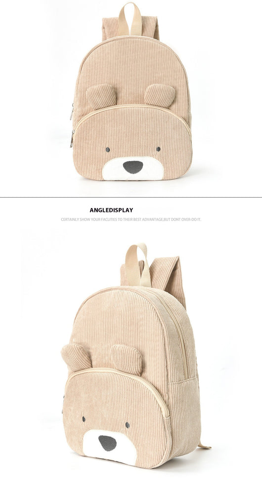 Mochila de Pana con Lindo Oso Bordado - Image 9