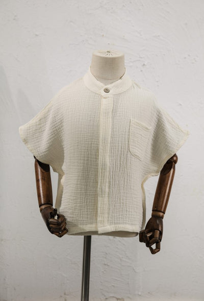 Camisa de Gasa Doble Capa para Niño - Top Casual de Manga Corta - Image 16