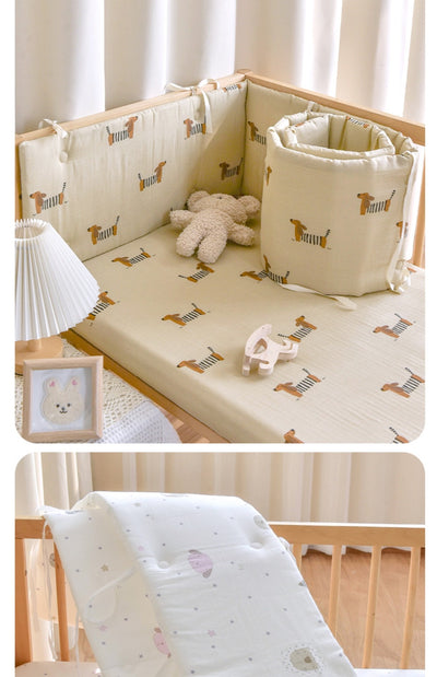 Barrera de Cama para Bebé en Algodón Gasa - Protección Suave Recién Nacido - Image 12