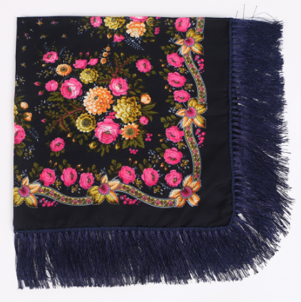 Pañuelo Étnico Estampado con Flecos de Rayón - Image 2