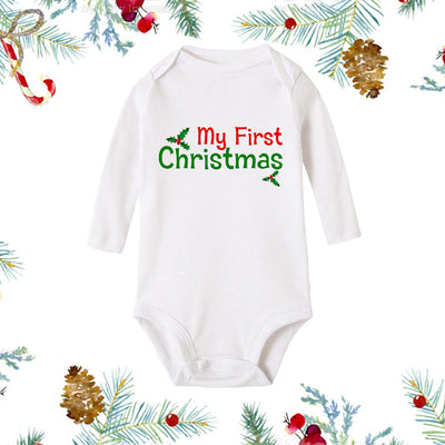 Mameluco Navideño Blanco de Manga Larga para Recién Nacido - Image 24