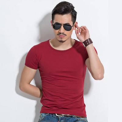 Playera Básica de Verano para Hombre - Colores Sólidos - Image 19