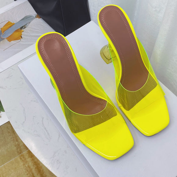 Sandalias Stiletto de Cristal para Mujer - Tacones Altos Elegantes