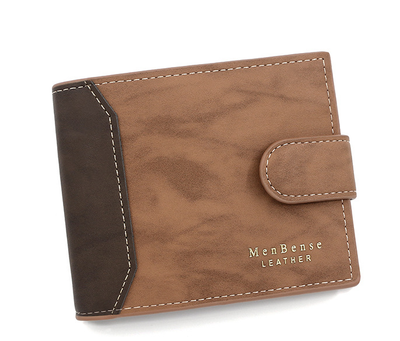 Billetera Corta para Hombre Edición Coreana con Cierre Dorado - Image 5
