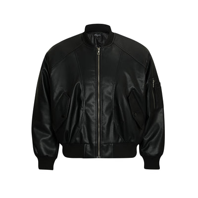 Chaqueta de Cuero PU y Algodón - Estilo Urbano Minimalista para Invierno - Image 8
