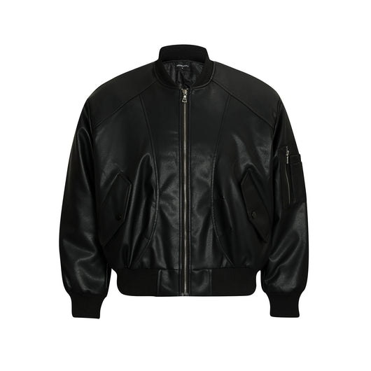Chaqueta de Cuero PU y Algodón - Estilo Urbano Minimalista para Invierno - Image 8