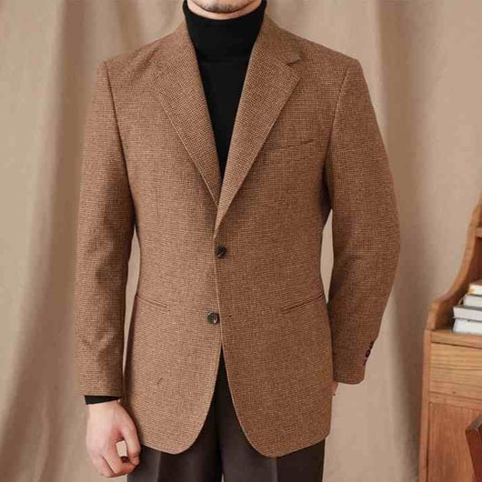 Abrigo Vintage Pata de Gallo Slim Fit para Hombre - Image 10