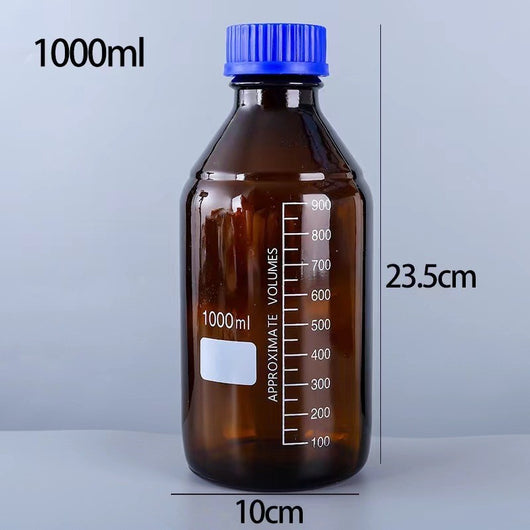 Botellas de Reactivo de Vidrio Oscuro con Tapa - 250ml, 500ml y 1000ml - Image 30