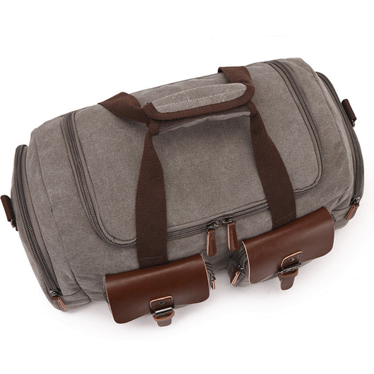 Bolsa de Viaje Estilo Europeo Americano en Lona Portátil - Image 4