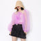 Blusa Cuello Redondo con Mangas Abullonadas y Flores en Relieve