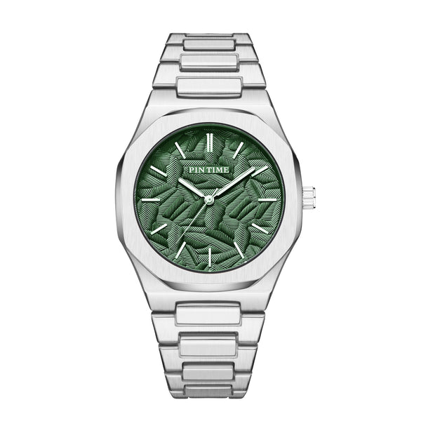 Reloj Impermeable para Hombre con Esfera Grabada en Relieve de Hoja de Palma - Image 30