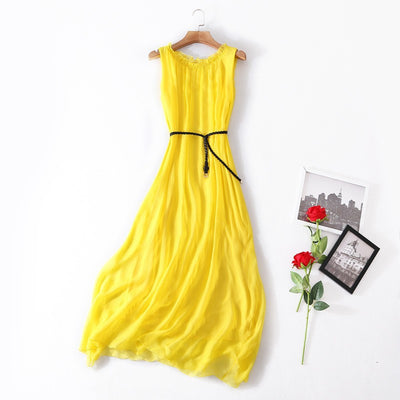 Vestido Chaleco Elegante sin Mangas Efecto Silueta Esbelta - Image 14