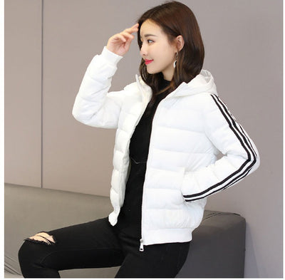 Chaqueta de Algodón Corta con Capucha - Abrigo Slim Fit para Invierno - Image 7