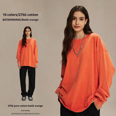 Camiseta de Algodón Suelta Casual Cuello Redondo - Image 14