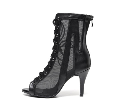 Botas Negras de Tacón Alto para Danza Latina - Image 2