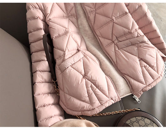 Chaqueta Ligera de Plumón de Pato Blanco - Estilo Casual Elegante - Image 16