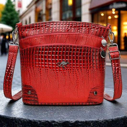 Bolso Bandolera Patrón Cocodrilo Vintage Multicapa Casual para Mujer - Image 16