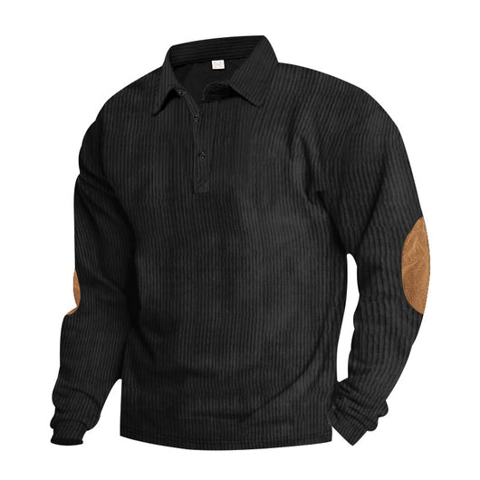 Camiseta Manga Larga de Pana para Hombre - Primavera y Otoño - Image 8