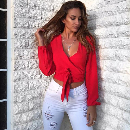 Blusa Elegante de Manga Larga con Cintura Ceñida y Forro de Gasa - Image 11