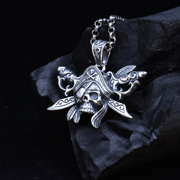 Dije Calavera de Acero Inoxidable Estilo Gótico Premium
