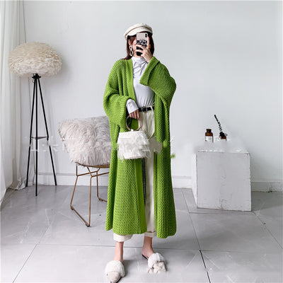 Cardigan Oversized de Punto Grueso Talla Grande - Image 3