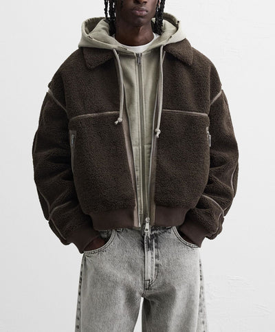 Chaqueta Polar Casual con Solapa para Hombre - Image 11
