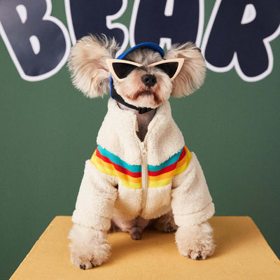 Abrigo de Lana Cordero con Rayas Casuales para Mascotas - Image 6
