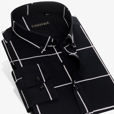 Camisa Casual de Manga Larga Cuadros Slim Fit Sin Planchado - Image 4
