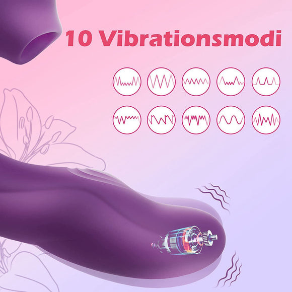 Vibrador Portátil Recargable con Múltiples Funciones de Succión y Vibración