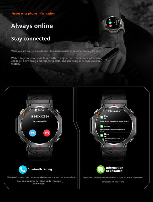 Reloj Inteligente Deportivo con GPS y Llamadas Bluetooth - Image 10