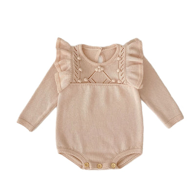 Blusa Infantil de Encaje Manga Larga Color Liso - Versátil y Elegante - Image 5