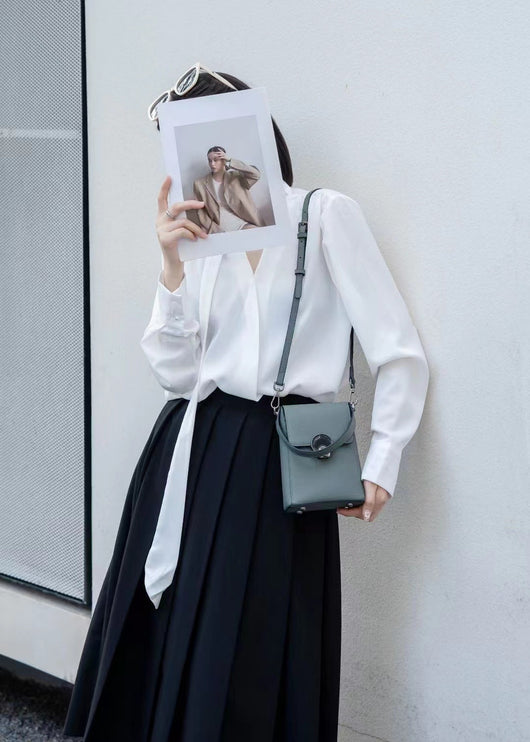 Bolso Bandolera de Cuero Genuino Estilo Coreano Multiuso - Image 12