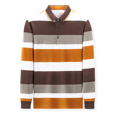 Camisa de Manga Larga con Cuello Italiano a Rayas - Image 3