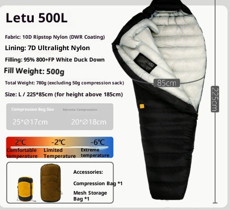 Saco de Dormir Ultraligero de Plumón para Camping - Image 11