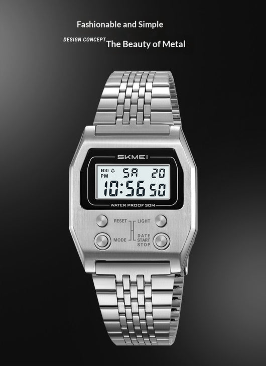 Reloj Digital Minimalista Retro Resistente al Agua para Hombre - Image 13