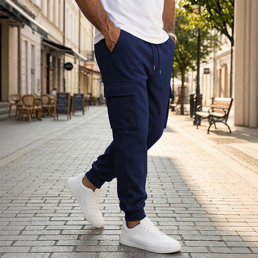 Pantalones de Trabajo Casual para Hombre con Múltiples Bolsillos y Cordón Ajustable - Image 6