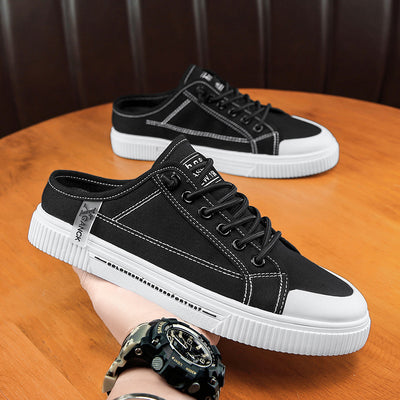 Tenis Casuales Versátiles para Hombre sin Talón de Lona