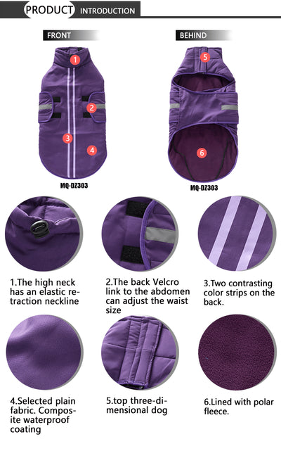 Chaqueta Impermeable y Resistente al Viento con Velcro para Perros Medianos y Grandes - Image 17