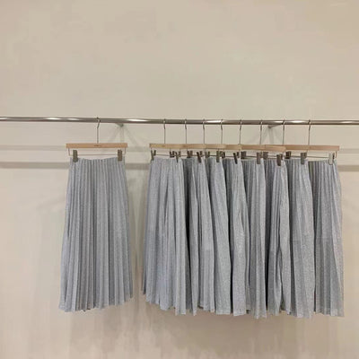 Falda Plisada Cintura Alta Elástica Slim Elegante - Image 2