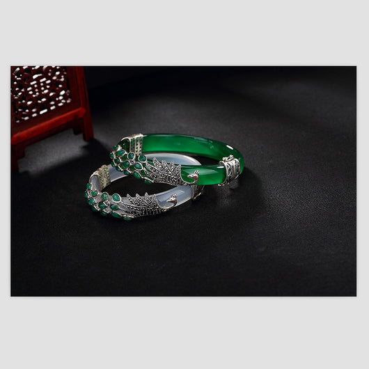 Pulsera de Plata Esterlina Vintage con Calcedonia Blanca Natural - Diseño Artesanal - Image 7
