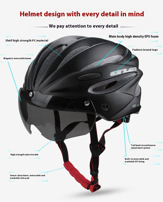 Casco de Ciclismo con Gafas Magnéticas Integradas - Image 15