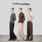 Pantalones de Lana Rectos Térmicos Talle Alto Slim Otoño Invierno