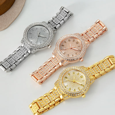 Reloj de Diamantes Digitales con Números Romanos y Brillantes para Mujer - Image 2