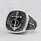 Design Personalized Single Navy Estilo Index Finger Ring Blanco