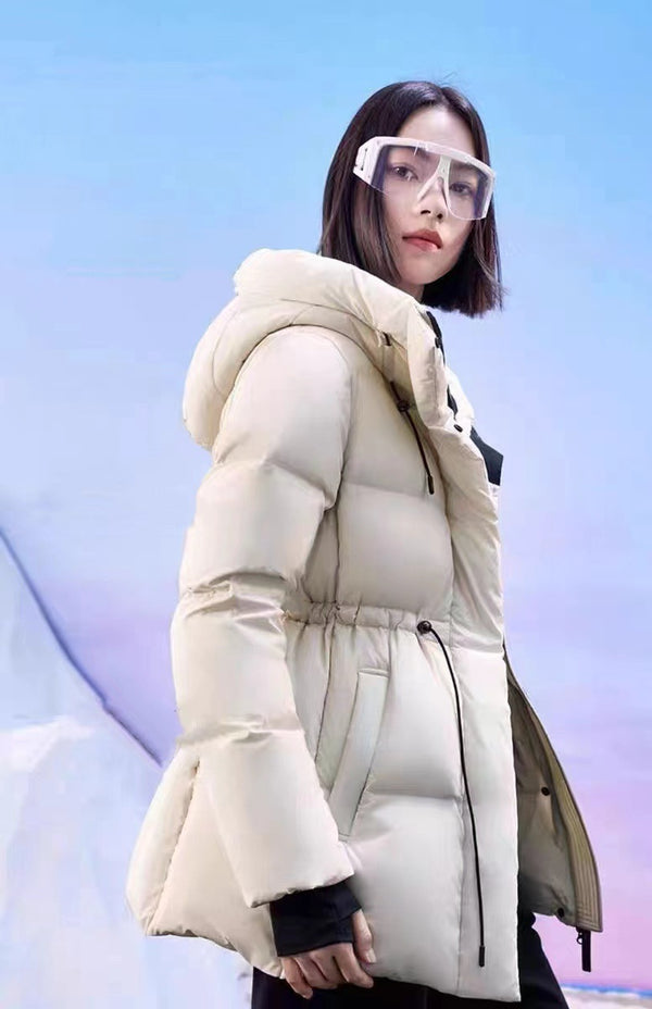 Abrigo Acolchado de Terciopelo con Capucha para Mujer - Chaqueta Cálida - Image 4