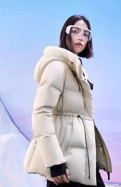 Abrigo Acolchado de Terciopelo con Capucha para Mujer - Chaqueta Cálida - Image 4