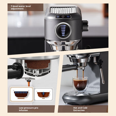Cafetera Espresso Automática y Semiautomática con Vaporizador de Leche - Image 2