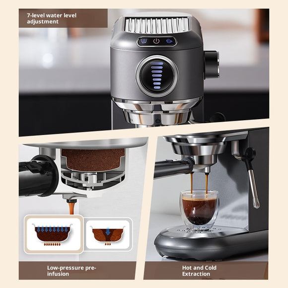 Cafetera Espresso Automática y Semiautomática con Vaporizador de Leche