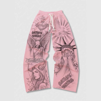 Pantalones Casuales Holgados para Hombre con Estampado Retro - Image 4