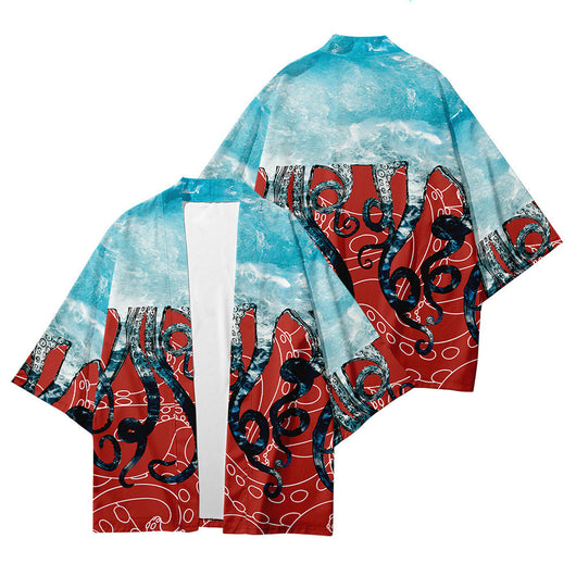 Camisa Suelta Hombre Estampado 3D Pulpo - Image 13